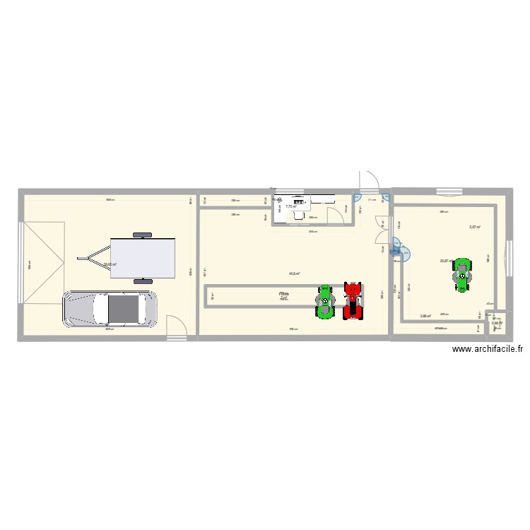 Esquisse Atelier. Plan de 0 pièce et 0 m2