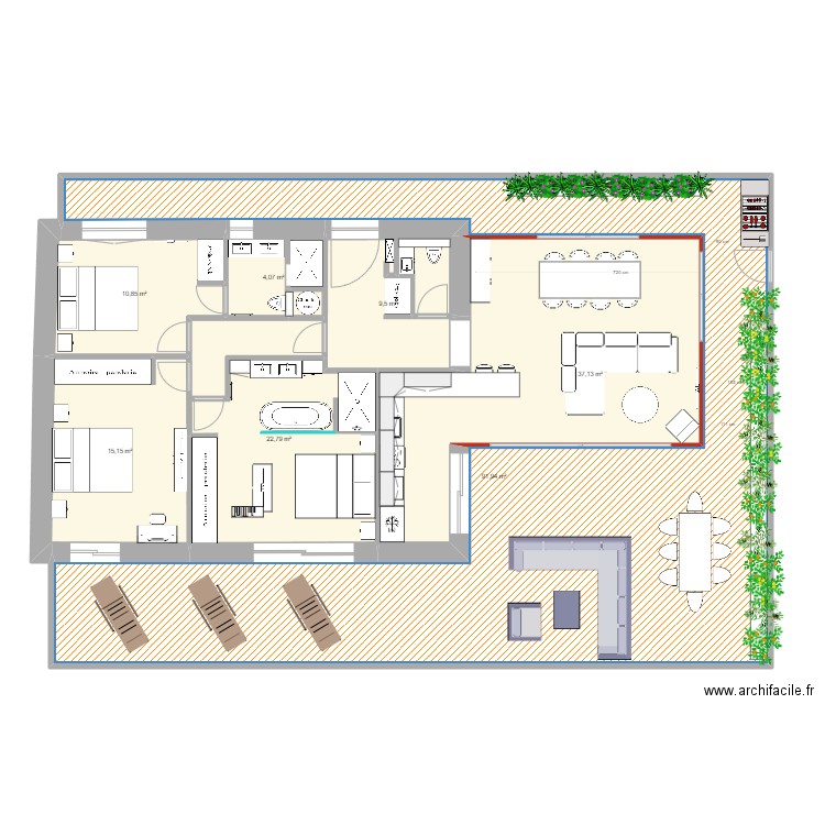 Cabbé - Lot N°5. Plan de 7 pièces et 191 m2