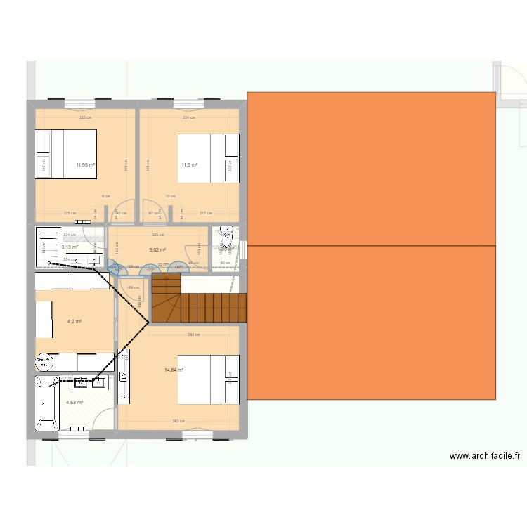 Sainte Marie projet projeté. Plan de 22 pièces et 555 m2