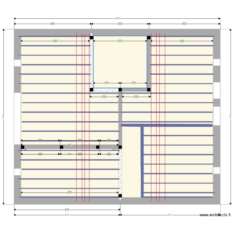 St Jean Lasseille devis plancher 1er. Plan de 0 pièce et 0 m2