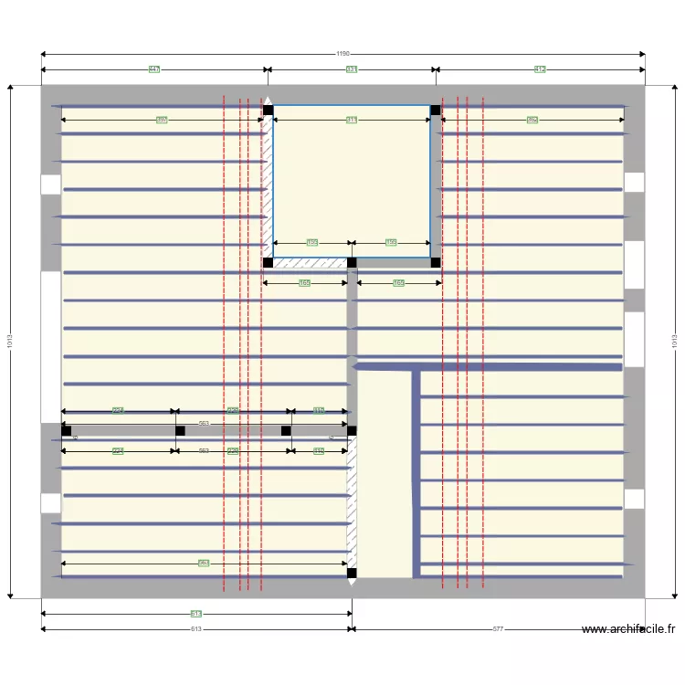 St Jean Lasseille devis plancher 1er. Plan de 