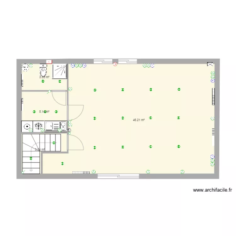 plan bureau viennes en arthies. Plan de 