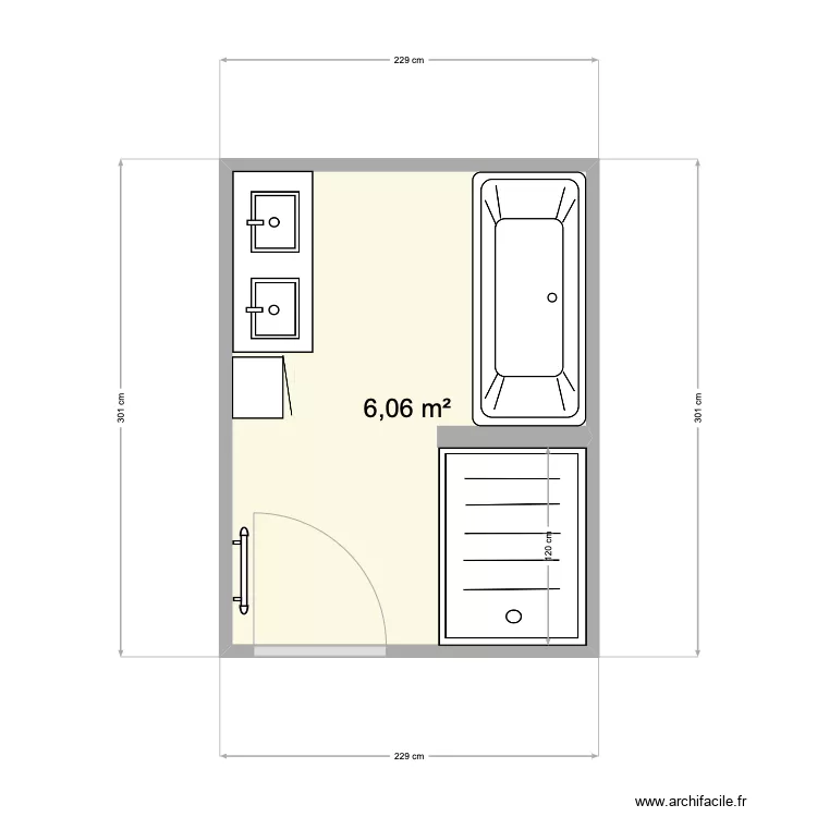 sdb 2 maison. Plan de 