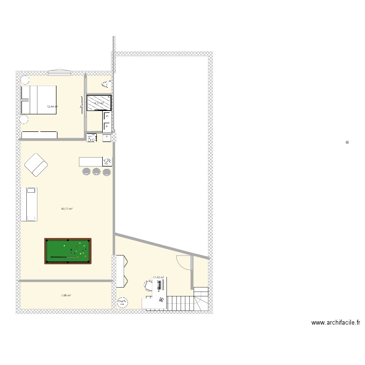 SOPHIE. Plan de 5 pièces et 82 m2