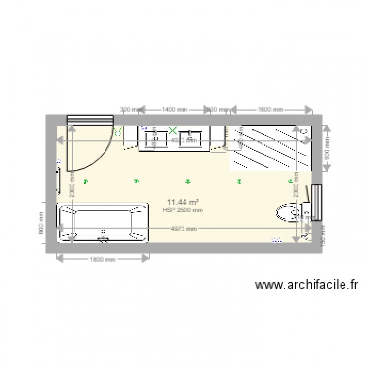 amenagement salle de bain arthur bongrand . Plan de 0 pièce et 0 m2