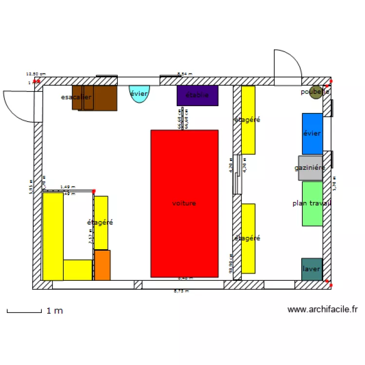 garage. Plan de 