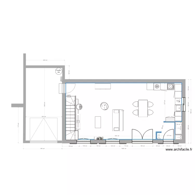 Maison Lisa RDC H cuisine Est avec garage align&eacute; modif EPC. Plan de 
