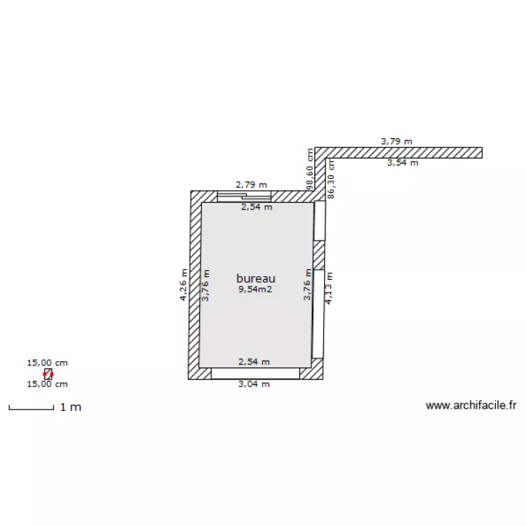 bureau 1. Plan de 