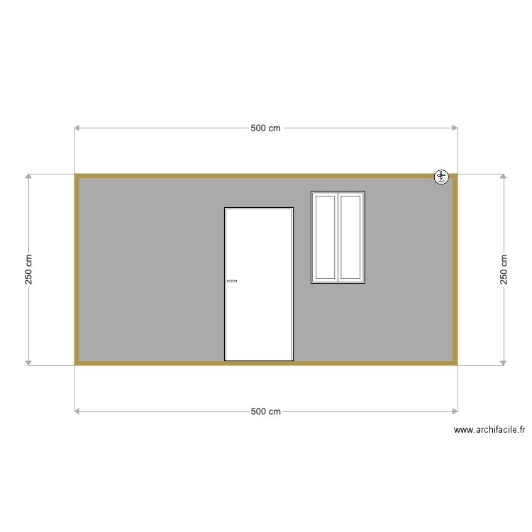 Façade côté entrée. Plan de 0 pièce et 0 m2