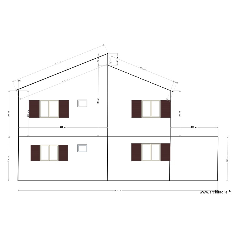 facade 1. Plan de 0 pièce et 0 m2