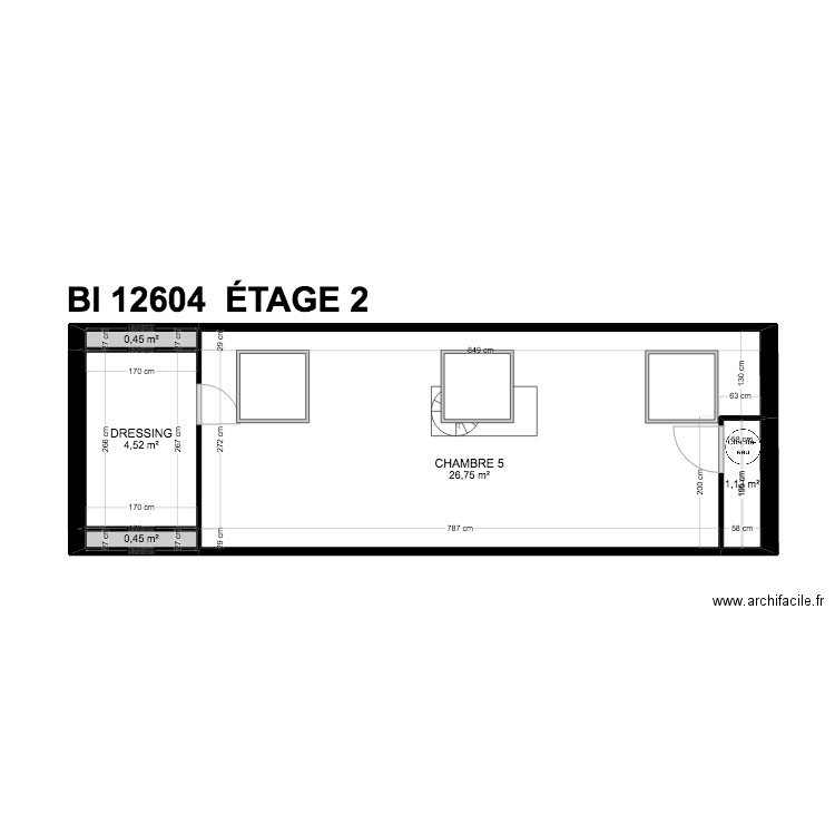 BI 12604. Plan de 18 pièces et 179 m2