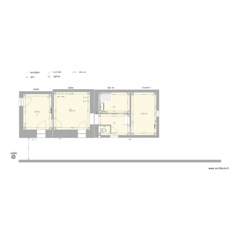 maison marignana et cotes. Plan de 0 pièce et 0 m2