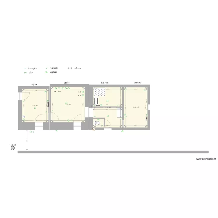 maison marignana et cotes. Plan de maison marignana et cotes. Plan de