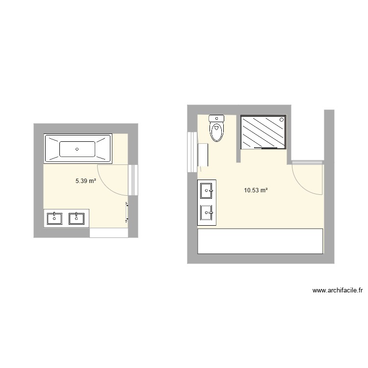 SDB. Plan de 0 pièce et 0 m2