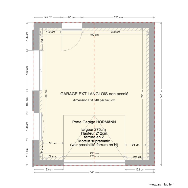 garage EXT LANGLOIS isolé. Plan de 0 pièce et 0 m2