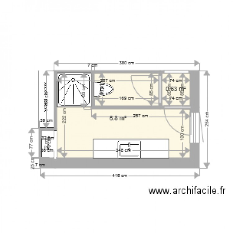 salle de bain 2. Plan de 0 pièce et 0 m2