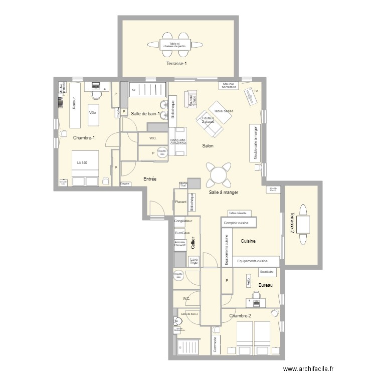 Appartement Dax. Plan de 27 pièces et 147 m2