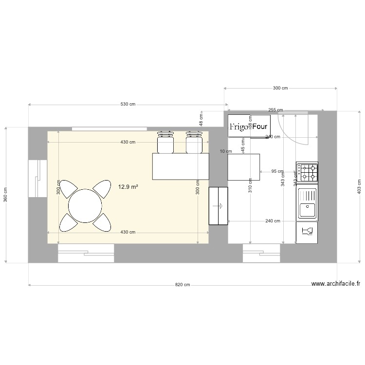 cusine01. Plan de 0 pièce et 0 m2