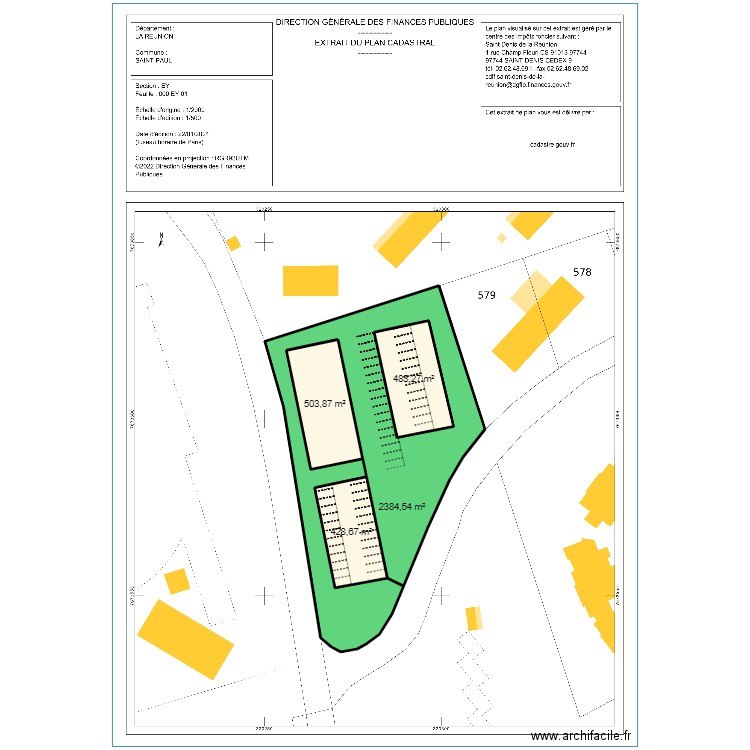 EY 1231. Plan de 4 pièces et 7 m2