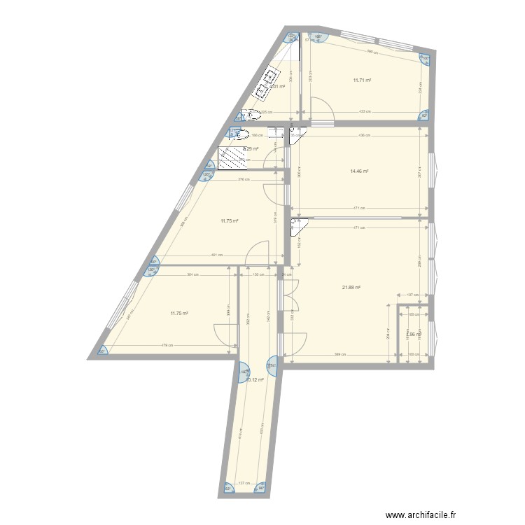 tolbiac 13eme modif 2. Plan de 0 pièce et 0 m2