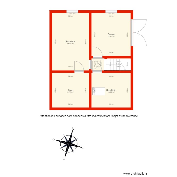 BI 4413 sous sol côté. Plan de 0 pièce et 0 m2