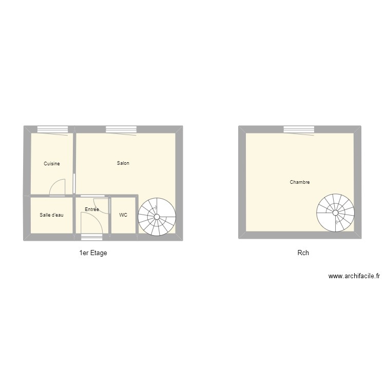 Croquis PLOUZIN OBERNAI. Plan de 6 pièces et 34 m2