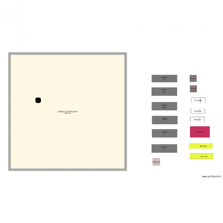 espace contrôle vierge. Plan de 0 pièce et 0 m2