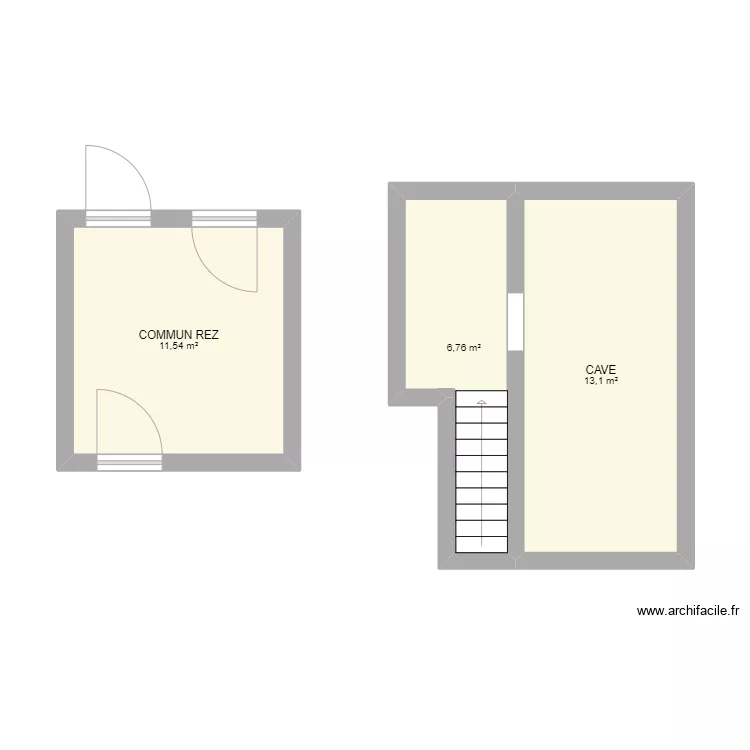 CAVE BADOUX. Plan de 
