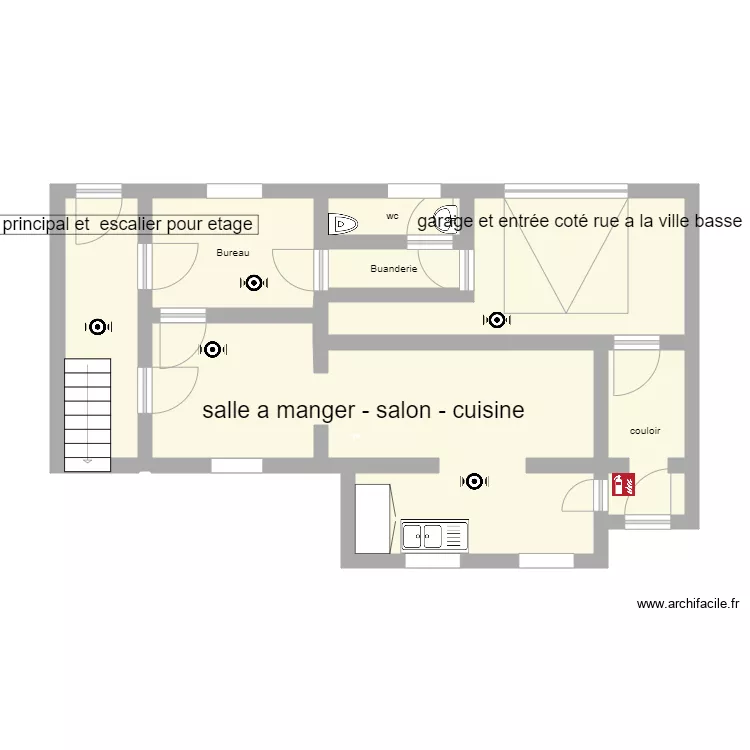 plan rez de chaussé maison. Plan de plan rez de chaussé maison. Plan de