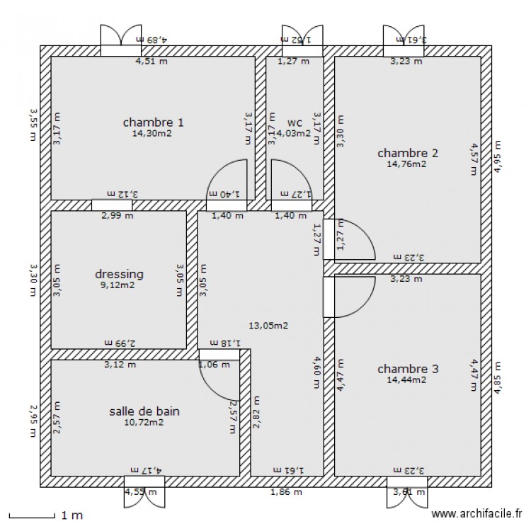 etage. Plan de 0 pièce et 0 m2