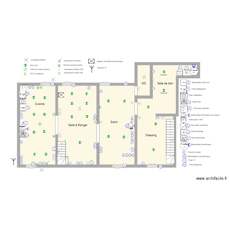 DURIEZ RDC. Plan de 0 pièce et 0 m2