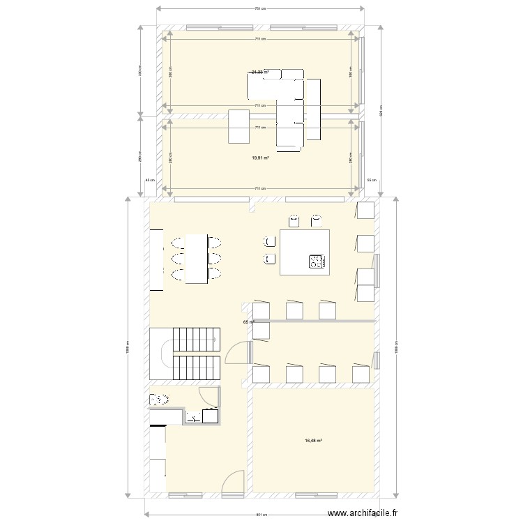 Montsoult . Plan de 4 pièces et 123 m2