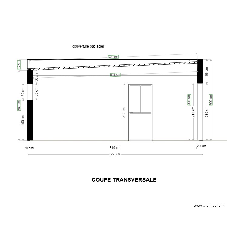 COUPE TRANSVERSALE  . Plan de 0 pièce et 0 m2