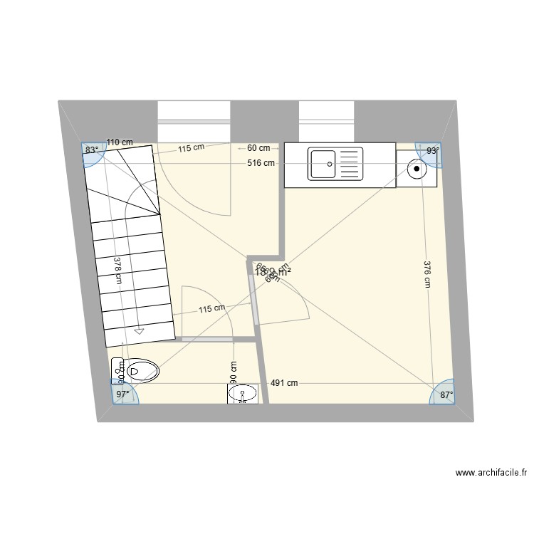 RDC. Plan de 0 pièce et 0 m2
