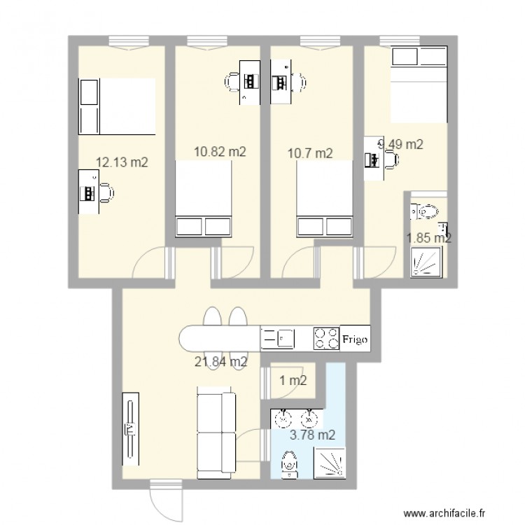 appartjesaispas. Plan de 0 pièce et 0 m2