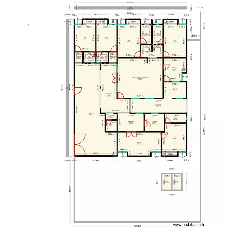 PLAN YAPI. Plan de 33  et 290 m²