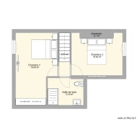 plan après travaux F3 duplex Etage Triguères