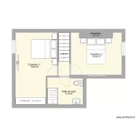 plan apr&egrave;s travaux F3 duplex Etage Trigu&egrave;res