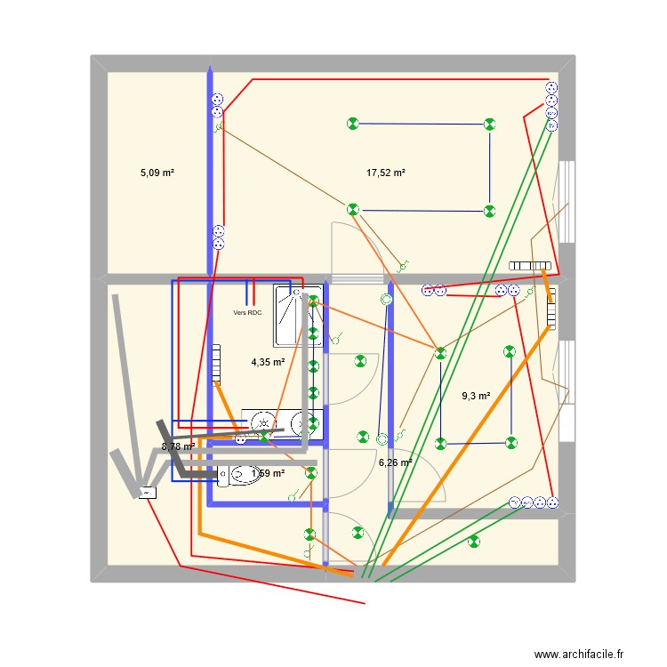 ETAGE MIGENNES. Plan de 0 pièce et 0 m2