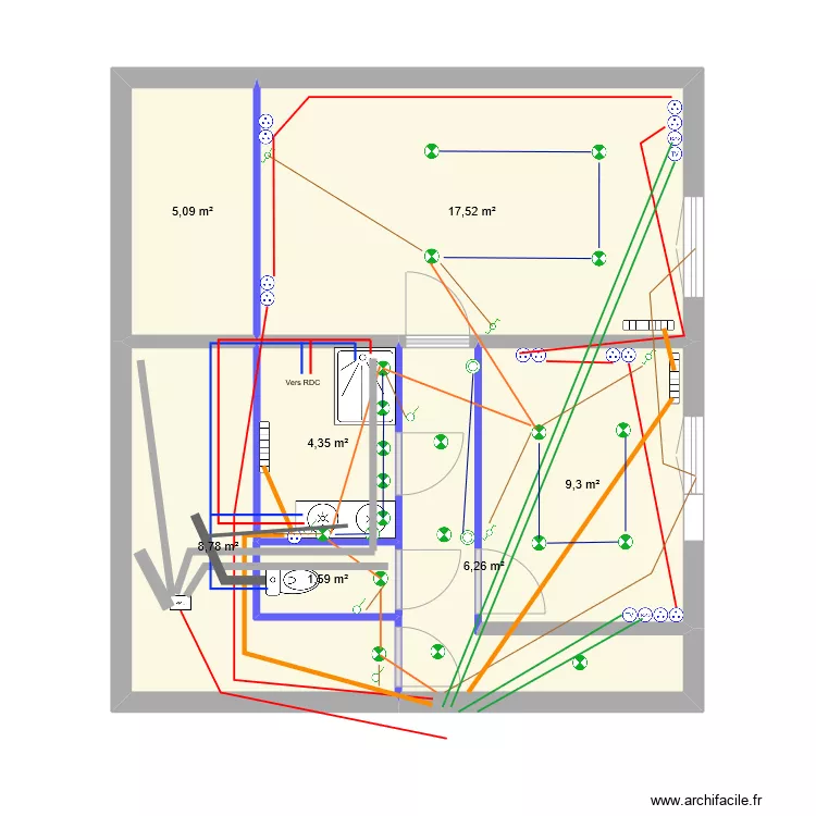 ETAGE MIGENNES. Plan de 