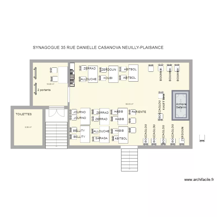 SYNAGOGUE COVID NIVEAU 1. Plan de 