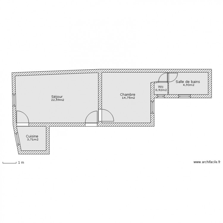 185 fbg poissonnière. Plan de 0 pièce et 0 m2