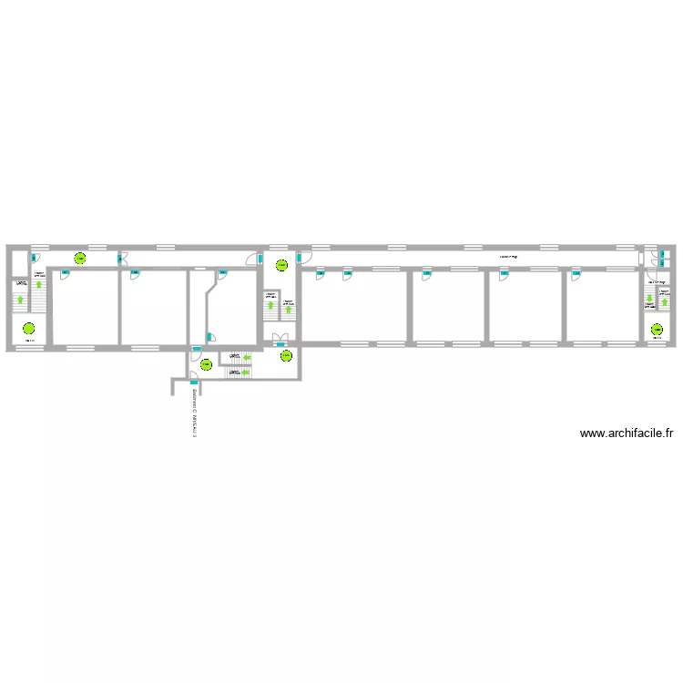 Ecole de La Calamine B&acirc;timent B plus 690. Plan de 