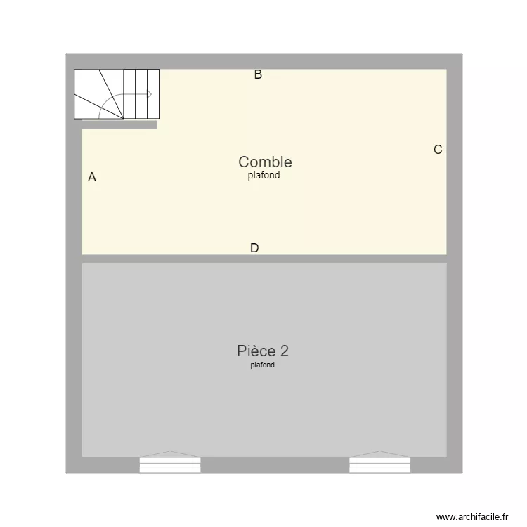appart 16 à renover comble. Plan de appart 16 à renover comble. Plan de