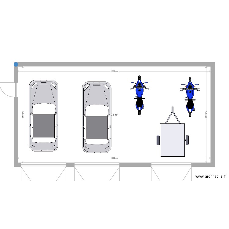 garage Arzal coupe avec véhicules. Plan de 0 pièce et 0 m2