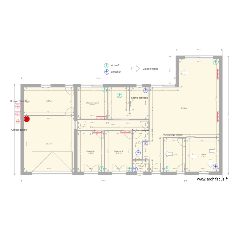 Projet L V3 Garage Chauffage. Plan de 0 pièce et 0 m2