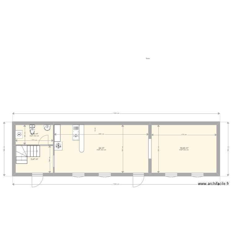 CORDON 2. Plan de 4 pièces et 50 m2