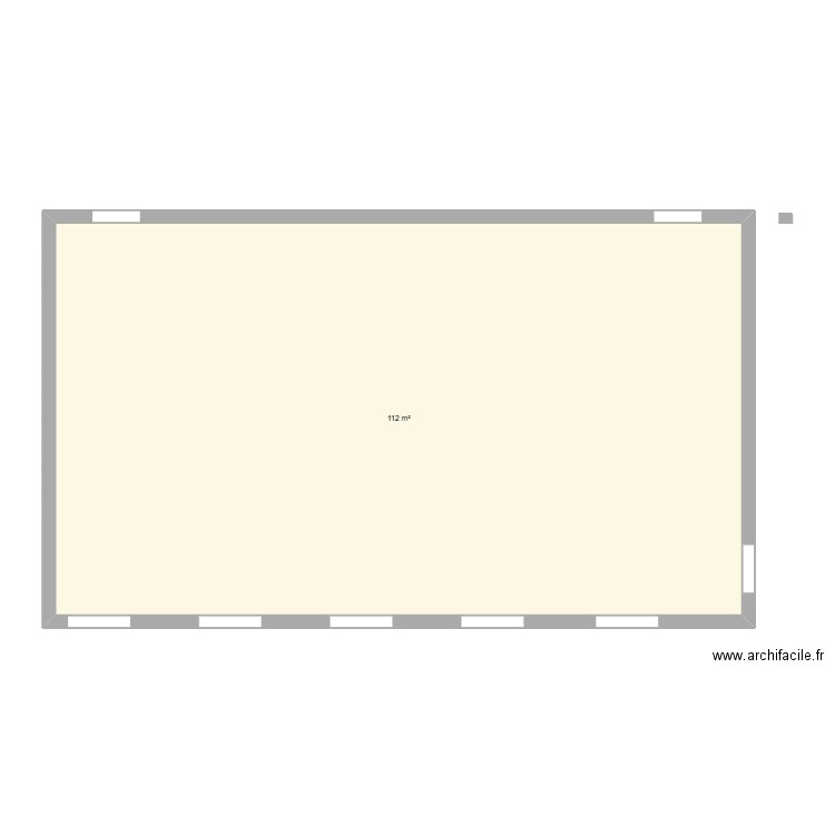 salle de classe. Plan de 1 pièce et 112 m2