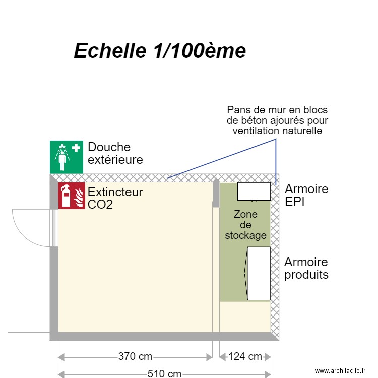 Local de stockage 100. Plan de 0 pièce et 0 m2