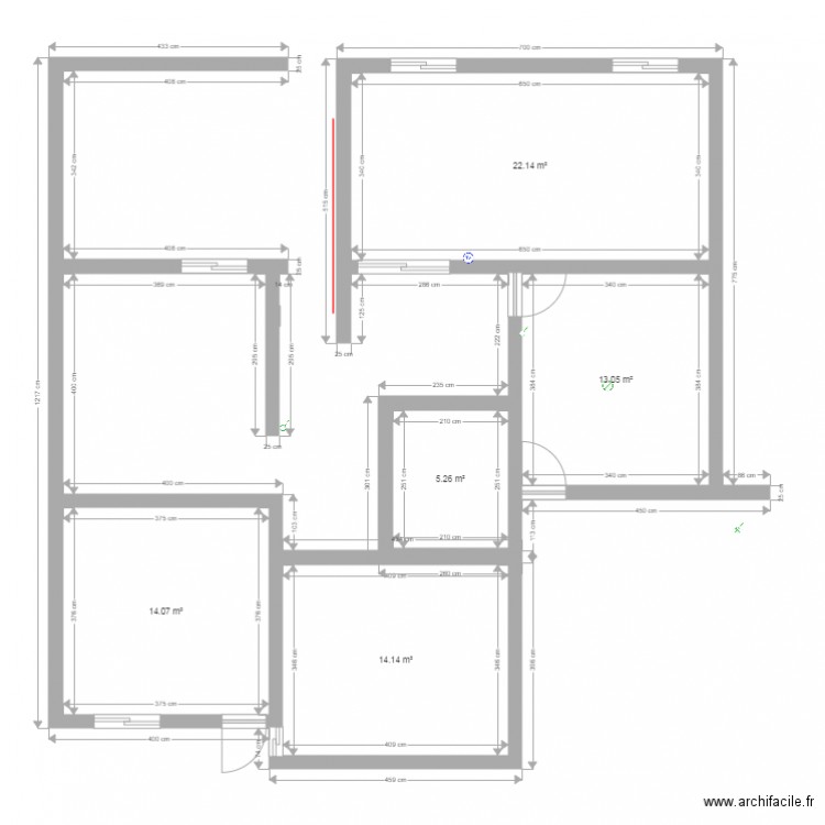 14maison. Plan de 0 pièce et 0 m2